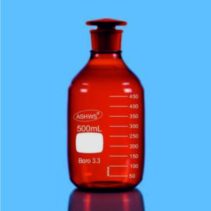 A73 Bottles, Reagent, Narrow Mouth, Amber