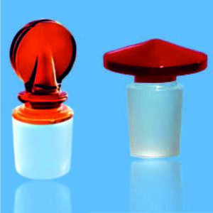 A282 Stoppers, Interchangeable, Amber, with Ground Joint